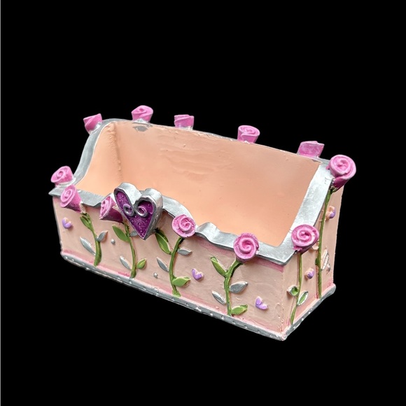 Vintage Scott’s Collectables hearts and flowers Business Card Holder New! - Picture 13 of 13